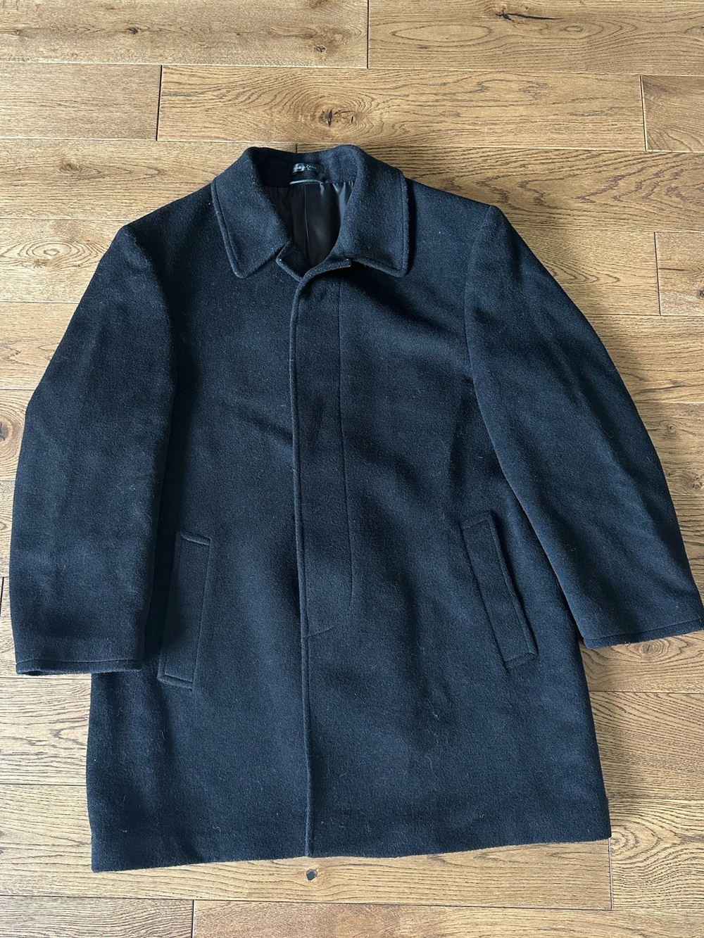 New NWOT Lauren Ralph Lauren Black Mens Wool Blend Winter Coat Sz 44 S